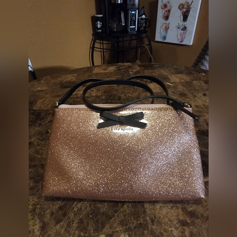 Kate Spade Pink Glitter Crossbody